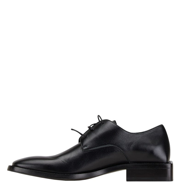バレンシアガ ドレスシューズ スクエアトゥシューズ サイズ：40 ブラック レザー メンズ BALENCIAGA 【中古】