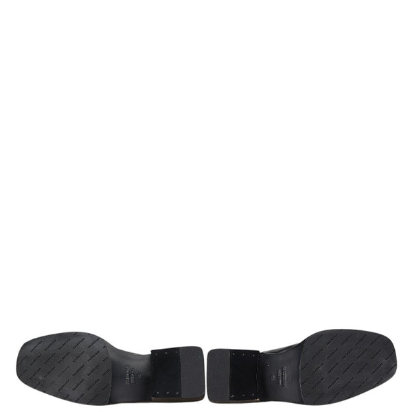 バレンシアガ ドレスシューズ スクエアトゥシューズ サイズ：40 ブラック レザー メンズ BALENCIAGA 【中古】