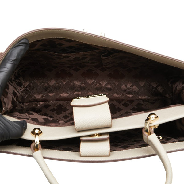 サマンサタバサ ハンドバッグ ショルダーバッグ 2WAY グレージュ レザー レディース Samantha Thavasa 【中古】