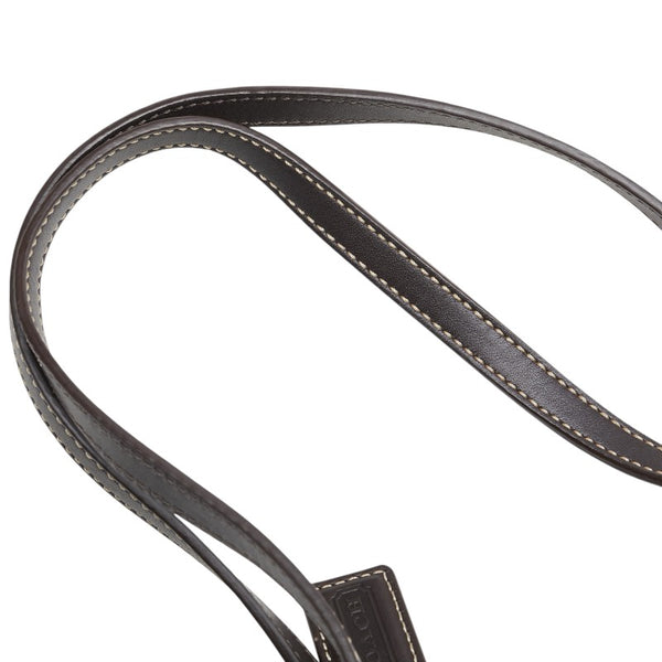 コーチ トートバッグ ハンドバッグ F12252 ベージュ ブラウン キャンバス レザー レディース COACH 【中古】