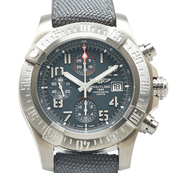 ブライトリング アベンジャーバンディット 腕時計 E13383 自動巻き ブラック文字盤 チタン ラバー メンズ BREITLING 【中古】