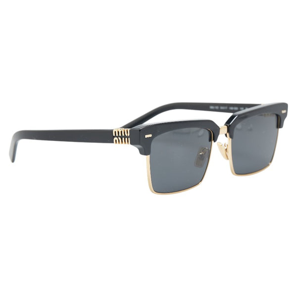 ミュウミュウ サングラス SMU10Z 1AB5S0 ブラック プラスチック レディース MIUMIU 【中古】