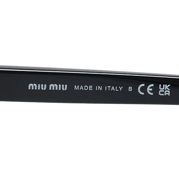 ミュウミュウ サングラス SMU10Z 1AB5S0 ブラック プラスチック レディース MIUMIU 【中古】