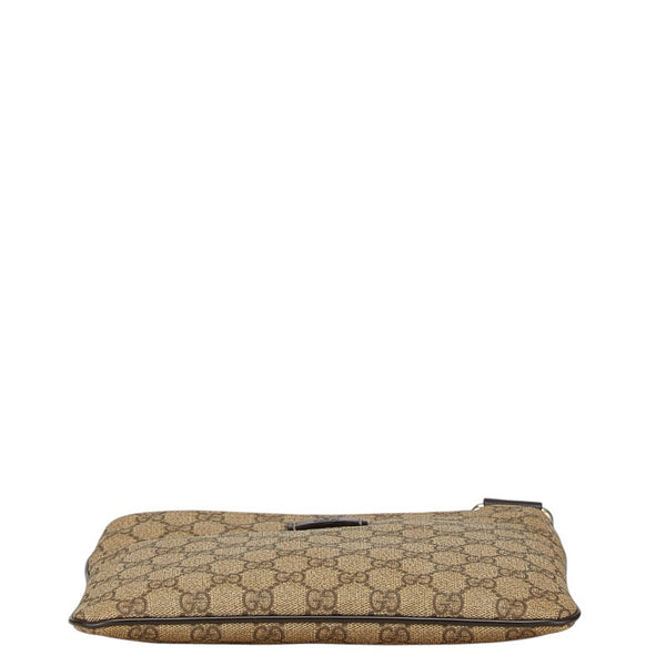 グッチ GGスプリーム 斜め掛け ショルダーバッグ 201538 ベージュ ブラウン レザー レディース GUCCI 【中古】