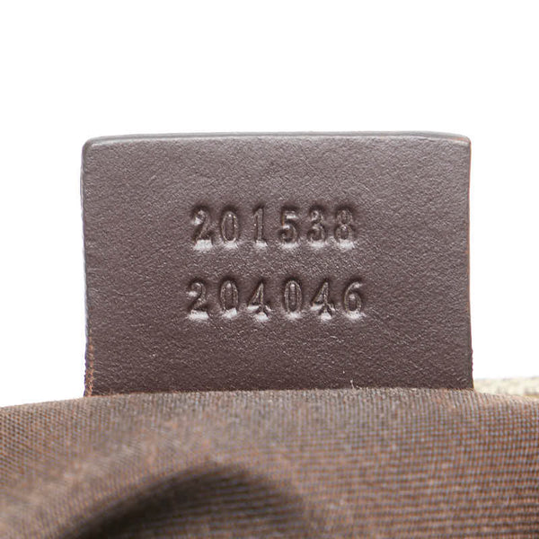 グッチ GGスプリーム 斜め掛け ショルダーバッグ 201538 ベージュ ブラウン レザー レディース GUCCI 【中古】