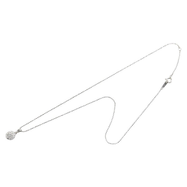 Pt900 プラチナ Pt850 プラチナ ダイヤ0.50ct プチ ペンダントネックレス レディース 【中古】