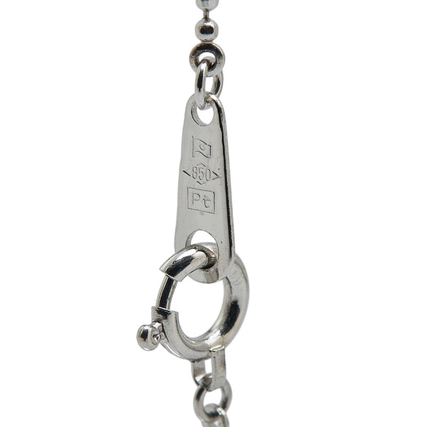 Pt900 プラチナ Pt850 プラチナ ダイヤ0.50ct プチ ペンダントネックレス レディース 【中古】