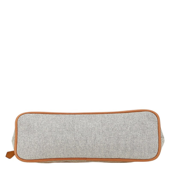 エルメス ボリードポーチMM ポーチ コスメポーチ 小物入れ グレー ブラウン コットン レザー レディース HERMES 【中古】