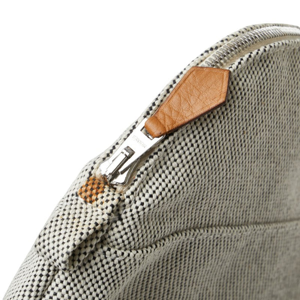 エルメス ボリードポーチMM ポーチ コスメポーチ 小物入れ グレー ブラウン コットン レザー レディース HERMES 【中古】