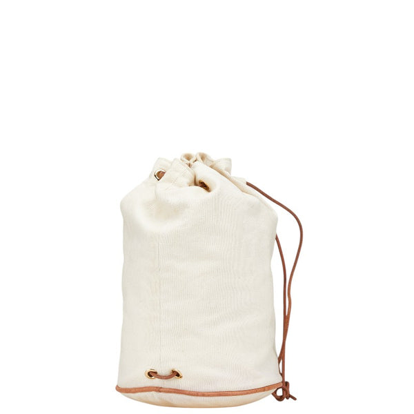 エルメス ポロションミミルPM ショルダーバッグ アイボリー ブラウン キャンバス レディース HERMES 【中古】