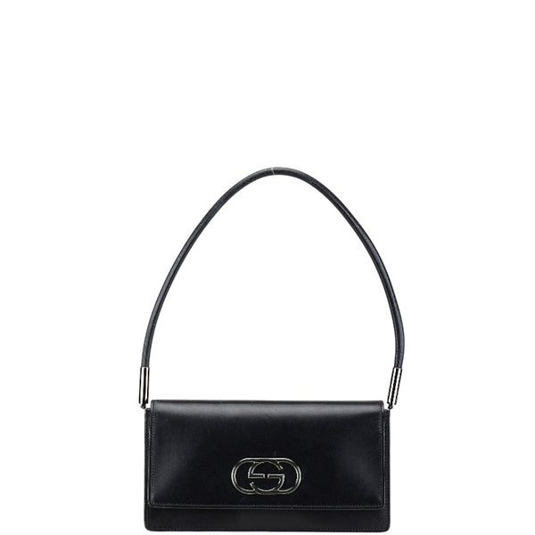 グッチ ワンショルダーバッグ ハンドバッグ 001 3815 ブラック レザー レディース GUCCI 【中古】