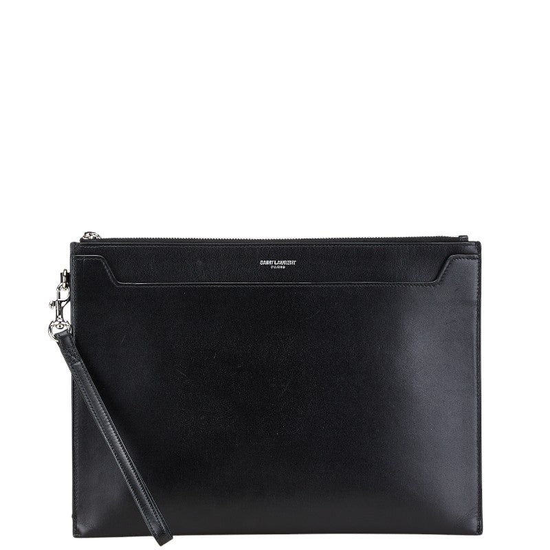 サンローラン クラッチバッグ セカンドバッグ 608060 ブラック レザー メンズ SAINT LAURENT 【中古】