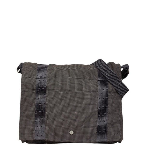 エルメス エールライン バサスMM 斜め掛け ショルダーバッグ グレー キャンバス レディース HERMES 【中古】