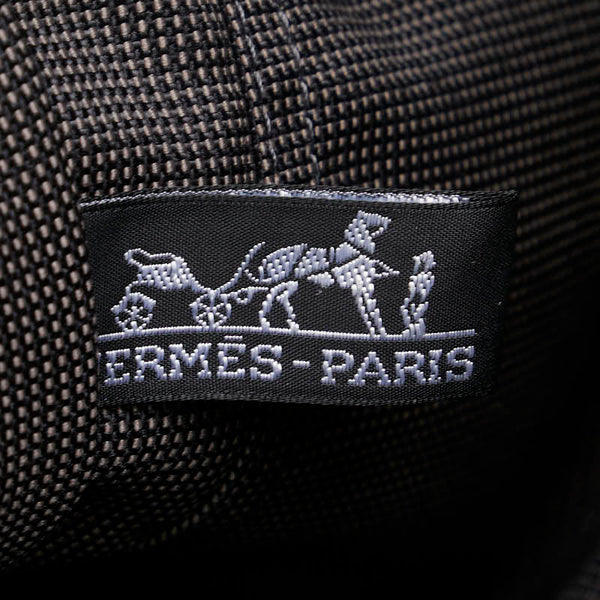 エルメス エールライン バサスMM 斜め掛け ショルダーバッグ グレー キャンバス レディース HERMES 【中古】