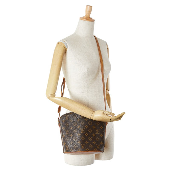 ルイ ヴィトン モノグラム ドルーオ 斜め掛け ショルダーバッグ M51290 ブラウン PVC レザー レディース LOUIS VUITTON 【中古】