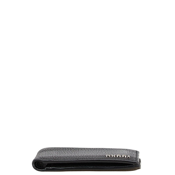 グッチ ロゴ金具 二つ折り財布 771153 ブラック レザー メンズ GUCCI 【中古】