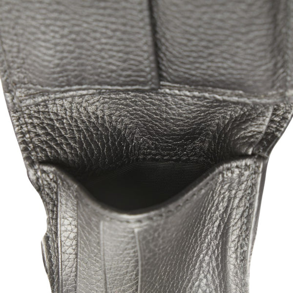 グッチ ロゴ金具 二つ折り財布 771153 ブラック レザー メンズ GUCCI 【中古】