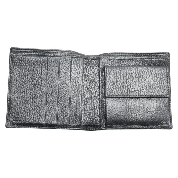 グッチ GGナイロン 二つ折り財布 ブラック ナイロン レザー メンズ GUCCI 【中古】