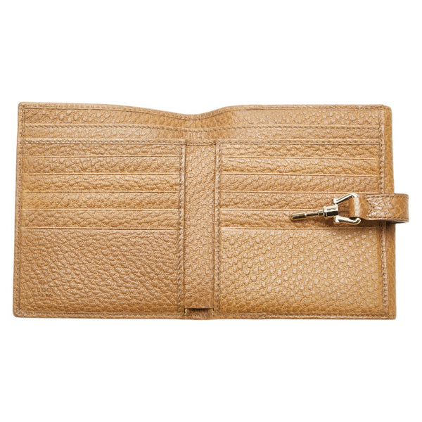 グッチ ジャッキー Wホック 二つ折り財布 141435 ブラウン レザー レディース GUCCI 【中古】