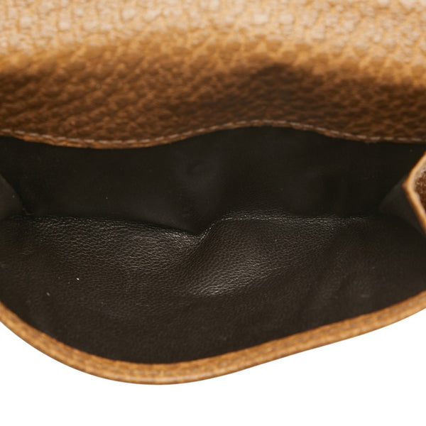 グッチ ジャッキー Wホック 二つ折り財布 141435 ブラウン レザー レディース GUCCI 【中古】