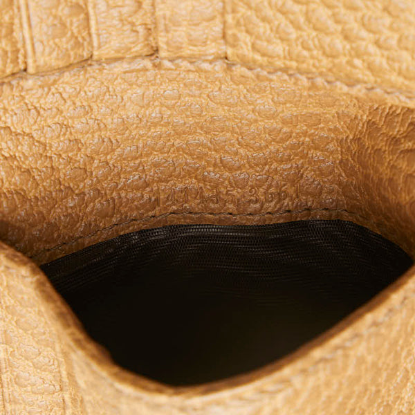 グッチ ジャッキー Wホック 二つ折り財布 141435 ブラウン レザー レディース GUCCI 【中古】