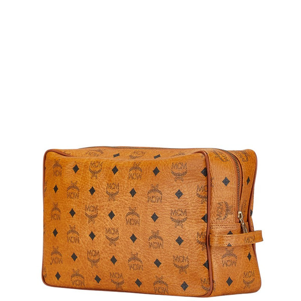 エム シー エム ヴィセトス クラッチバッグ セカンドバッグ ブラウン PVC レザー レディース MCM 【中古】