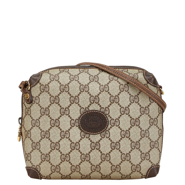 グッチ オールドグッチ ショルダーバッグ 007 115 0093 ベージュ ブラウン PVC レザー レディース GUCCI 【中古】