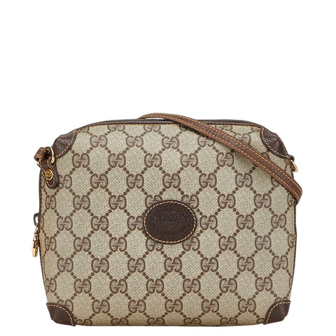 グッチ オールドグッチ ショルダーバッグ 007 115 0093 ベージュ ブラウン PVC レザー レディース GUCCI 【中古】