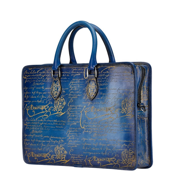 ベルルッティ トゥジュール ビジネスバッグ ショルダーバッグ 2WAY ブルー レザー レディース Berluti 【中古】