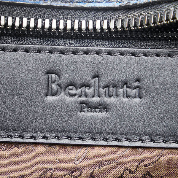 ベルルッティ トゥジュール ビジネスバッグ ショルダーバッグ 2WAY ブルー レザー レディース Berluti 【中古】