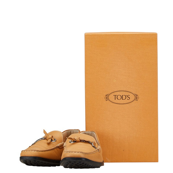 トッズ ローファー ドライビングシューズ サイズ：38 ベージュ レザー レディース TOD’S 【中古】
