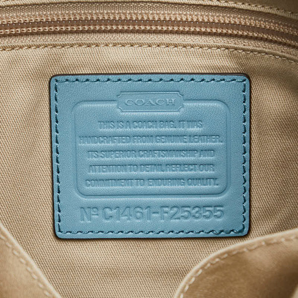 コーチ レガシー 斜め掛け ショルダーバッグ F25355 ライトブルー レザー レディース COACH 【中古】