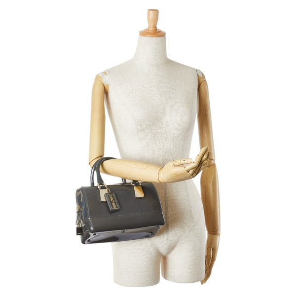 フルラ キャンディバッグ ハンドバッグ ミニボストンバッグ グレー ビニール レディース Furla 【中古】
