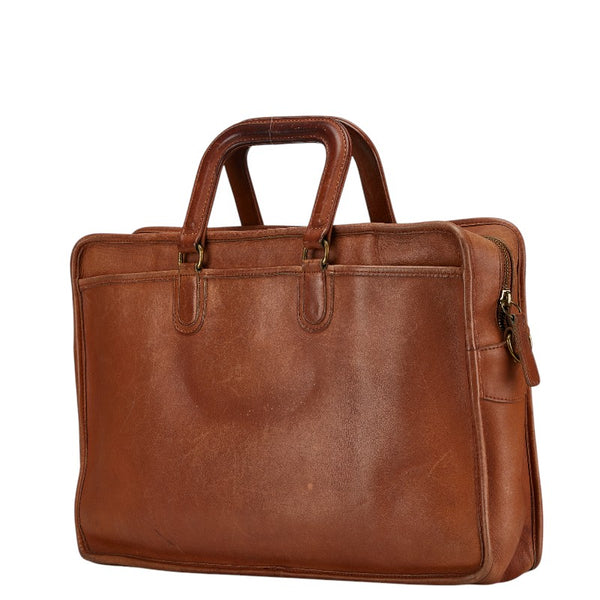 コーチ ビジネスバッグ ブリーフケース ショルダーバッグ 2WAY ブラウン レザー メンズ COACH 【中古】