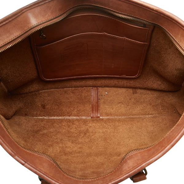 コーチ ビジネスバッグ ブリーフケース ショルダーバッグ 2WAY ブラウン レザー メンズ COACH 【中古】