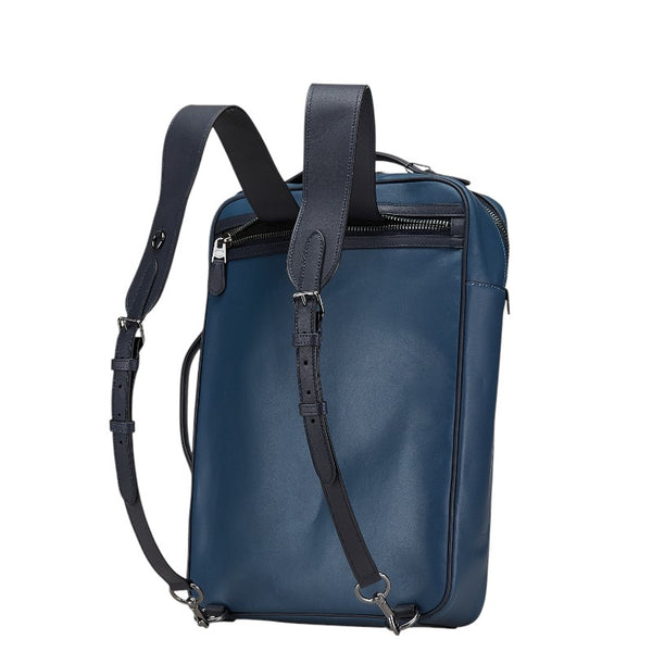 コーチ グラハム リュック バックパック ハンドバッグ ショルダーバッグ コンバーチブル C6876 ネイビー レザー メンズ COACH 【中古】