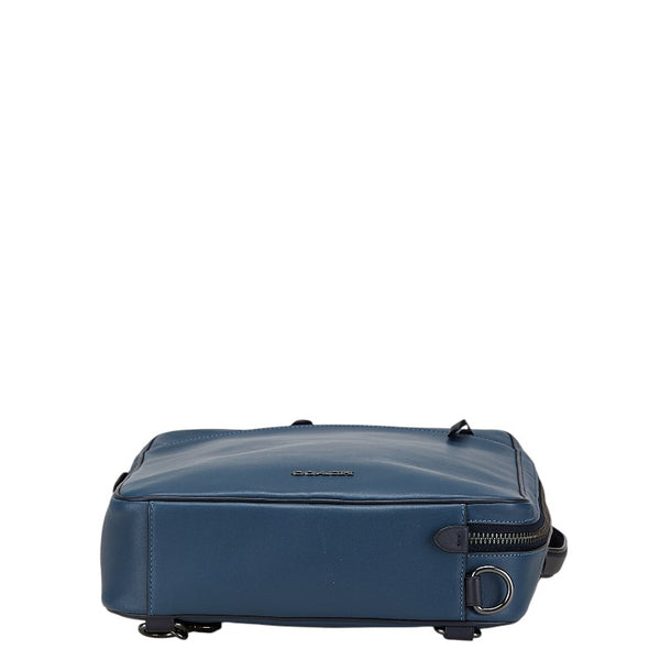 コーチ グラハム リュック バックパック ハンドバッグ ショルダーバッグ コンバーチブル C6876 ネイビー レザー メンズ COACH 【中古】