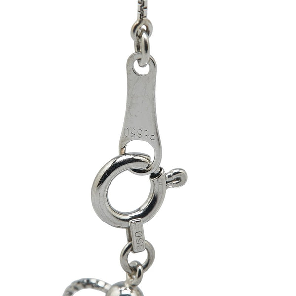 Pt900 プラチナ Pt850 プラチナ ダイヤ1.042ct プチ ネックレス レディース 【中古】