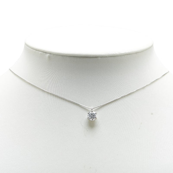 Pt900 プラチナ Pt850 プラチナ ダイヤ1.042ct プチ ネックレス レディース 【中古】