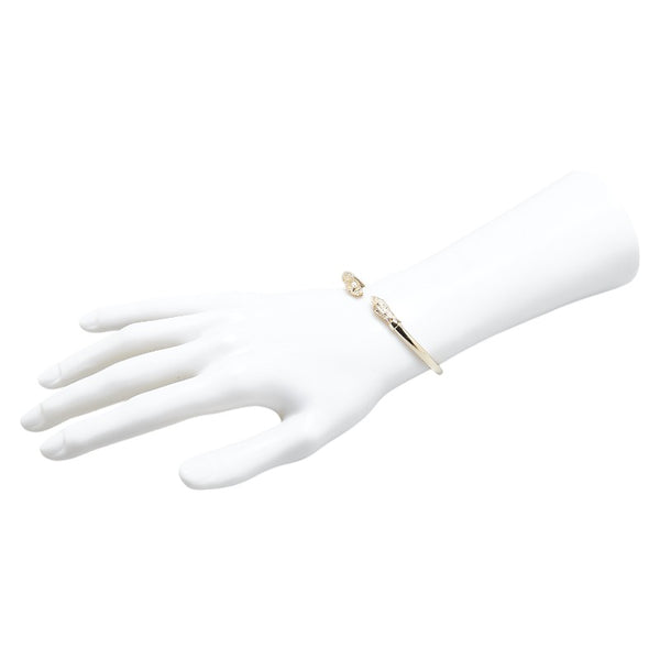 K14YG イエローゴールド ヘビ スネーク 蛇 モチーフ  バングル レディース 【中古】
