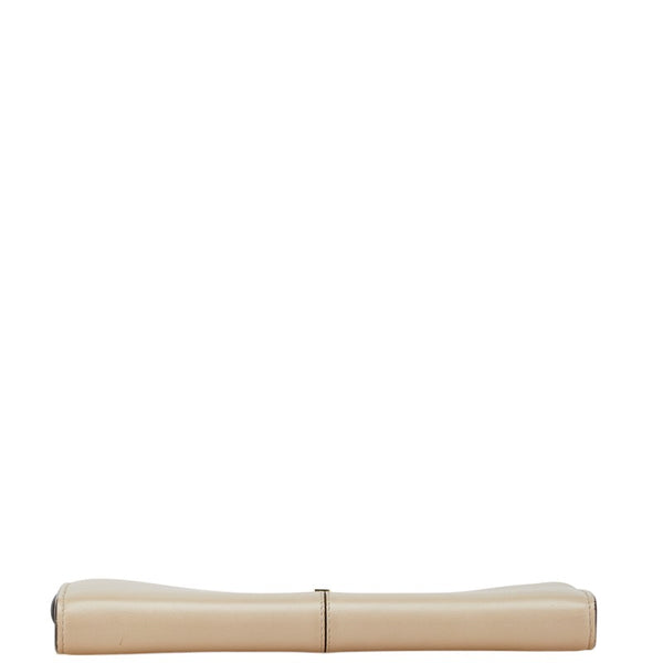 フェンディ ピーカブー ロングウォレット 長財布 8M0412 ベージュ レザー レディース FENDI 【中古】
