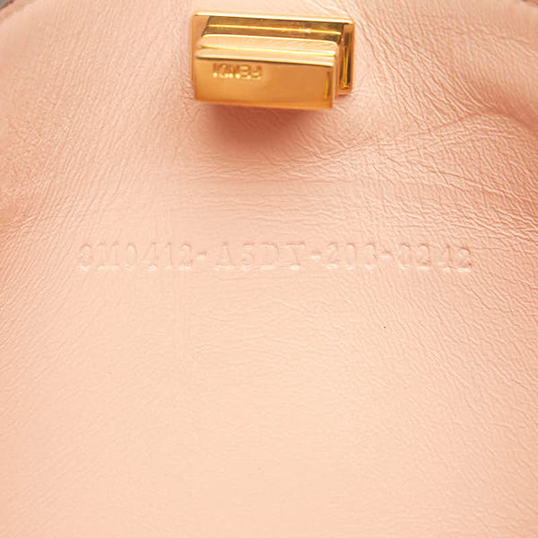 フェンディ ピーカブー ロングウォレット 長財布 8M0412 ベージュ レザー レディース FENDI 【中古】
