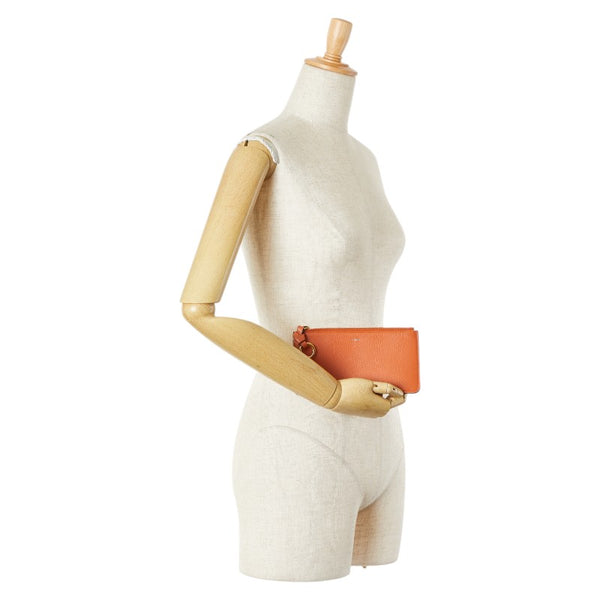 クロエ カードケース コインケース フラグメントケース オレンジ レザー レディース Chloe 【中古】