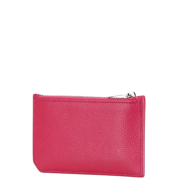 サンローラン カードケース コインケース 458583 ピンク レザー レディース SAINT LAURENT 【中古】