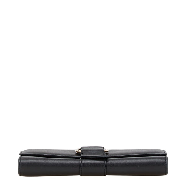 カルティエ トリニティ 長財布 ブラック レザー レディース CARTIER 【中古】