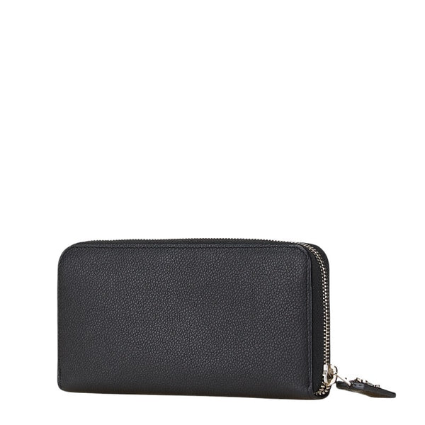 サンローラン ラウンドファスナー 長財布 414680 ブラック レザー レディース SAINT LAURENT 【中古】