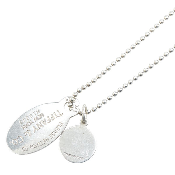 ティファニー リターントゥ オーバルタグ ネックレス ボールチェーン SV925 シルバー レディース TIFFANY&Co. 【中古】