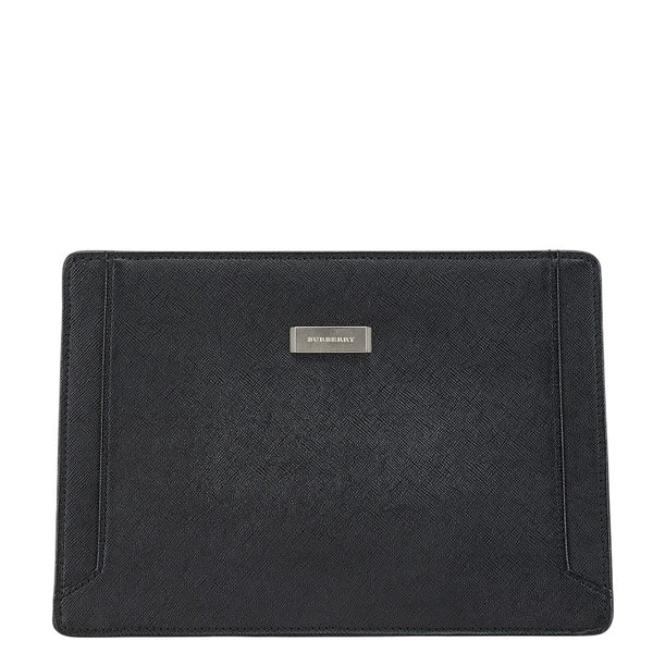 バーバリー セカンドバッグ クラッチバッグ ブラック PVC レザー レディース BURBERRY 【中古】