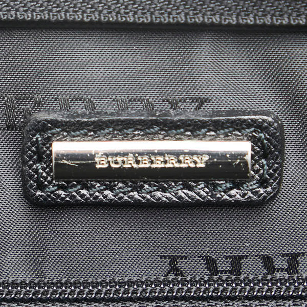 バーバリー セカンドバッグ クラッチバッグ ブラック PVC レザー レディース BURBERRY 【中古】