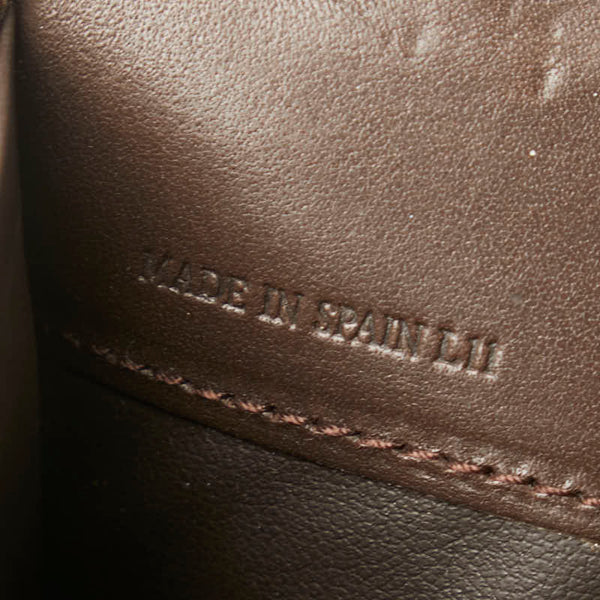 セリーヌ Cマカダム 二つ折り財布 ブラウン スエード レディース CELINE 【中古】